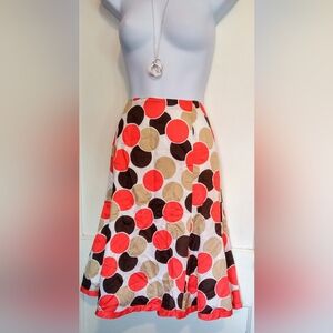 🛍️ BUNDLE ONLY 🛍️Polka Dot A-Line Skirt - Red, Brown, Tan